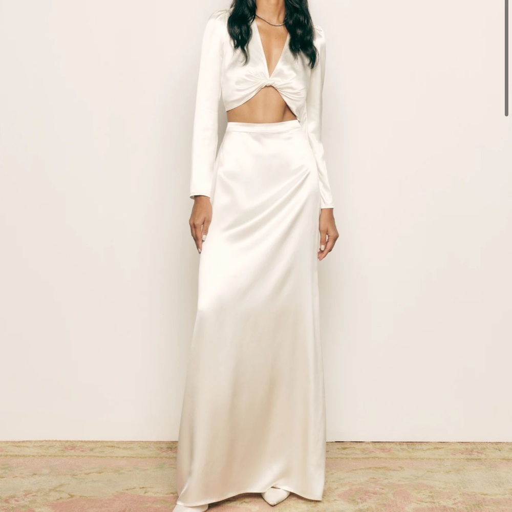 NWT Reformation Barcelona Silk Two Piece Set